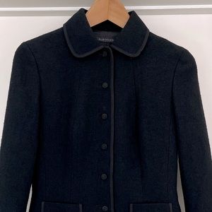 Ellie Tahari Classic Black Boiled Virgin Wool Blazer Women’s Size 6